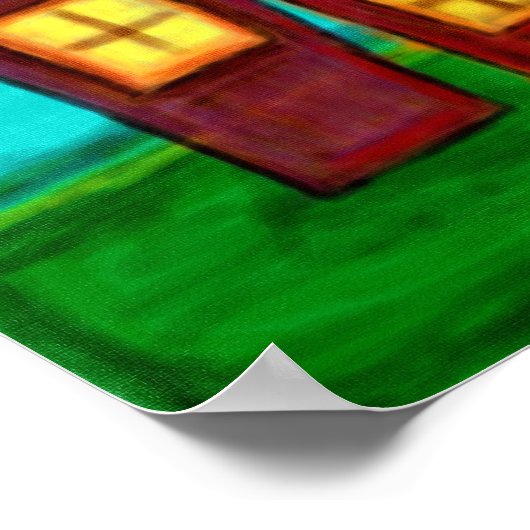 Kunstdrucke, glückliche Häuser Poster (Ecke)