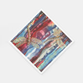 Kunstdrucke, Libellen, Papierservietten. Serviette (Ecke)