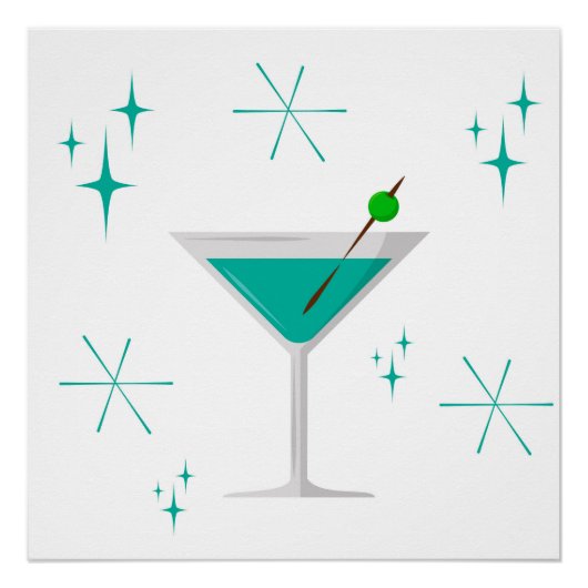Kunstdrucke von Atomic Martini aus der Mitte des J Poster (Vorderseite)