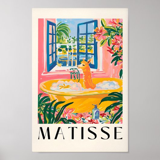 Kunstdruckerei, Alpaca in Badewanne, Bad Dec Poster (Vorne)