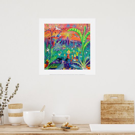 Kunstdruckerei: Happy Bird Day im Zoo Poster (Küche)