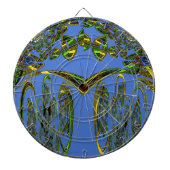 Kunstdruckerei mit Golden Abstract Design Dartscheibe (vorne)