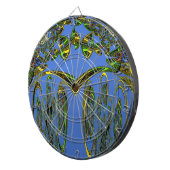 Kunstdruckerei mit Golden Abstract Design Dartscheibe (Vorderseite rechts)