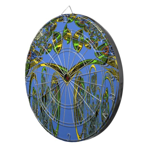 Kunstdruckerei mit Golden Abstract Design Dartscheibe (Vorderseite rechts)