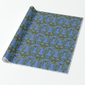 Kunstdruckerei mit Golden Abstract Design Geschenkpapier (Ungerollt)