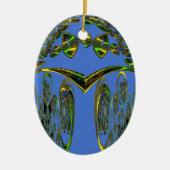 Kunstdruckerei mit Golden Abstract Design Keramik Ornament (Vorne)