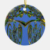 Kunstdruckerei mit Golden Abstract Design Keramik Ornament (Vorne)