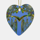 Kunstdruckerei mit Golden Abstract Design Keramik Ornament (Links)