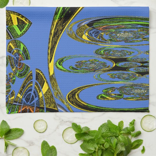 Kunstdruckerei mit Golden Abstract Design Küchentuch (Gefaltet)