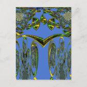 Kunstdruckerei mit Golden Abstract Design Postkarte (Vorderseite)