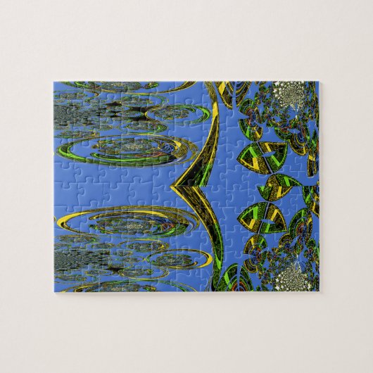 Kunstdruckerei mit Golden Abstract Design Puzzle (Horizontal)