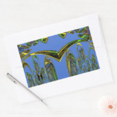 Kunstdruckerei mit Golden Abstract Design Rechteckiger Aufkleber (Umschlag)