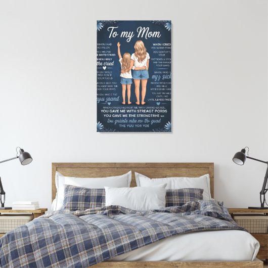 Kunstdruckerei mit Mutter-Tochter-Anleihe - Linsen Leinwanddruck (Insitu (Schlafzimmer))