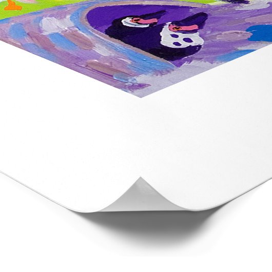 Kunstdruckerei: Peckerbinguine Poster (Ecke)