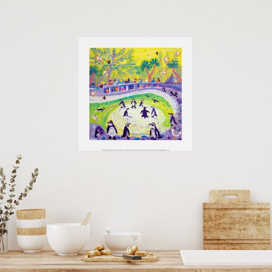 Kunstdruckerei: Peckerbinguine Poster (Küche)