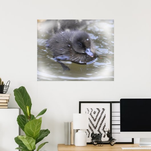 Kunstdruckerei: Schwarzes Duckling Poster (Heimbüro)