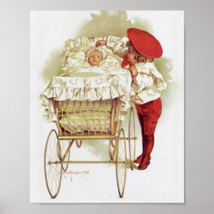 Kunstdruckerei von Maud Humphrey Baby in Pram Poster