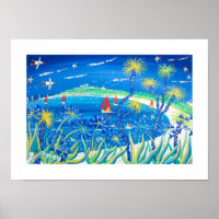Kunstdruckerei: Wiggly Palms und Agapanthus Tresco