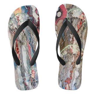 Kunstdruckflip-Flops. Badesandalen