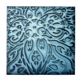 Künste u. Handwerks-dekorative Fliese im Blau (Vorderseite)