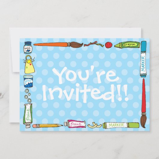 Künste u. Handwerks-Party Einladung (Rückseite)