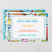 Künste u. Handwerks-Party Einladung (Vorne/Hinten)