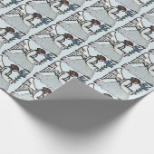 Künste und Handwerk Moravian Engel mit Blumen Geschenkpapier (Ecke)