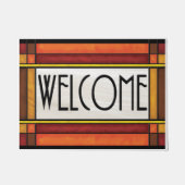 Künste und Handwerks-Art-Fußmatte, Brown-Rot Fußmatte (Vorderseite)