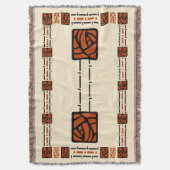 Künste und Handwerks-Artbriar-Rosen-Muster Decke (Vorderseite Vertikal)