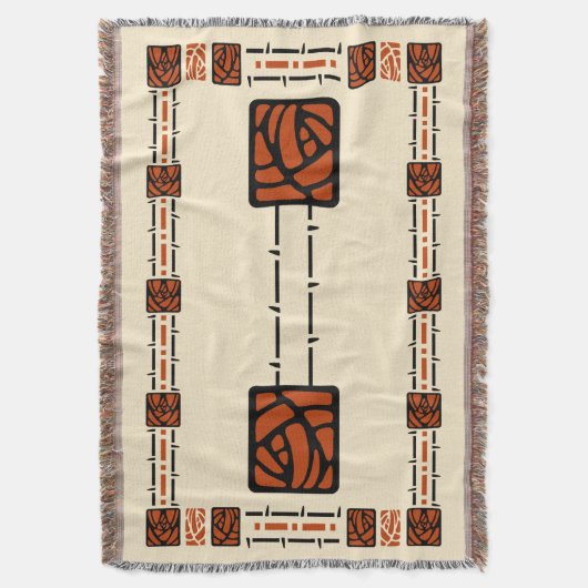 Künste und Handwerks-Artbriar-Rosen-Muster Decke (Vorderseite Vertikal)