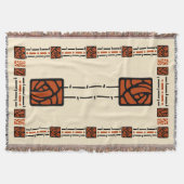 Künste und Handwerks-Artbriar-Rosen-Muster Decke (Vorderseite)