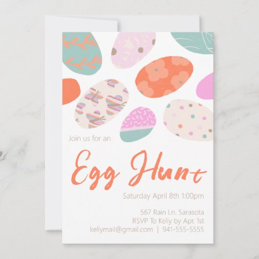 Kunsteigeier - Einladung (Vorderseite)