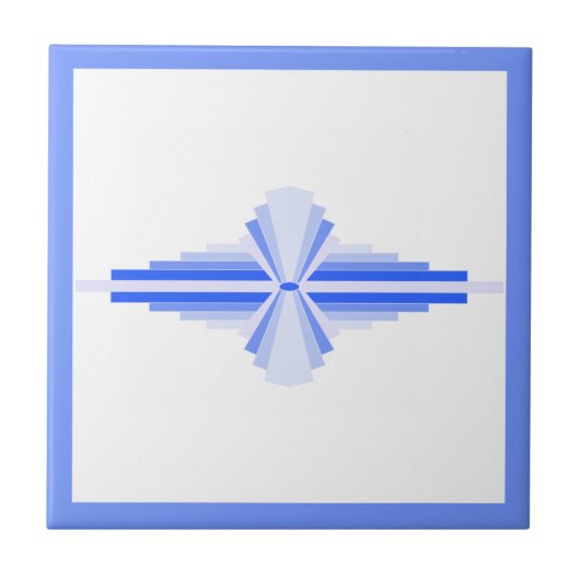 Kunstelemente aus Deko in Blau Fliese (Vorderseite)