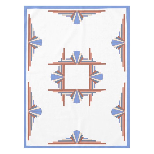 Kunstelemente aus Deko in Rose, Gold und Blau Tischdecke (Vorderseite)