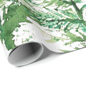 Kunstfarbenes Baummuster Geschenkpapier (Rolleneckpunkt)