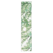 Kunstfarbenes Baummuster Kurzer Tischläufer (Vorderseite)