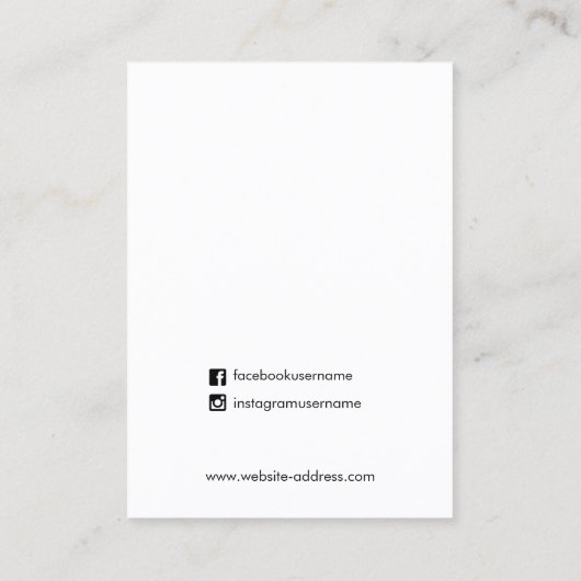 Kunstfarbenfrohe Schmuckanzeige Visitenkarte (Rückseite)