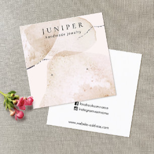 Kunstfarbengeflecht als Schmuckstück Quadratische Visitenkarte