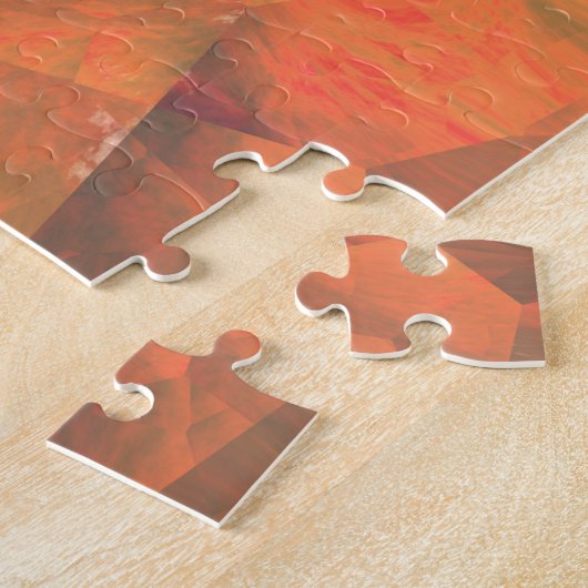 Kunstfarbiges Polygon Mosaik Art Pattern Puzzle (Seite)