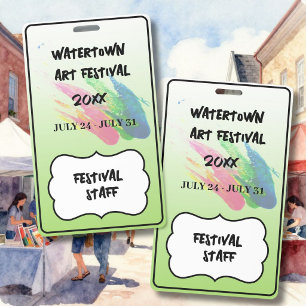 KUNSTFESTIVAL Individuelle stilvolle personalisier Ausweis