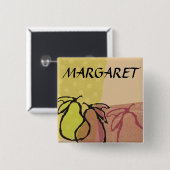 Kunstfruchtbirnen, die BackennamensAbzeichen Button (Vorne & Hinten)