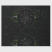 Kunstfusion: Computer mit 4 Kernen Geschenkpapier (Flach)