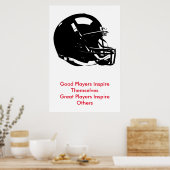 Kunstfußballhelm für Schwarz-weiße Pop Poster (Küche)