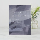 Kunstgalerie Abstrakt Grau Einladung (Stehend Vorderseite)
