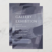 Kunstgalerie Abstrakt Grau Einladung (Vorne/Hinten)