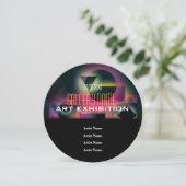 Kunstgalerie Ausstellung Eröffnung CUSTOMIZE Einladung (Stehend Vorderseite)