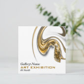 Kunstgalerie Ausstellung Eröffnung CUSTOMIZE Einladung (Stehend Vorderseite)