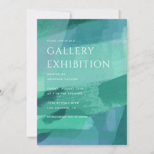 Kunstgalerie Ausstellung Grün Einladung
