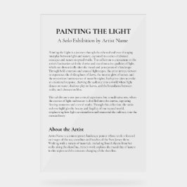 Kunstgalerie Exhibition Artist Acrylschild