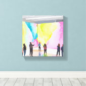 Kunstgalerie | Moderne, moderne Aquarellfarben Leinwanddruck (Insitu (Holzboden))